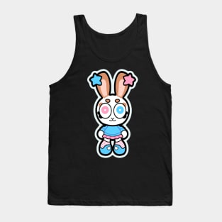 Transgender Flag Bunny Tank Top